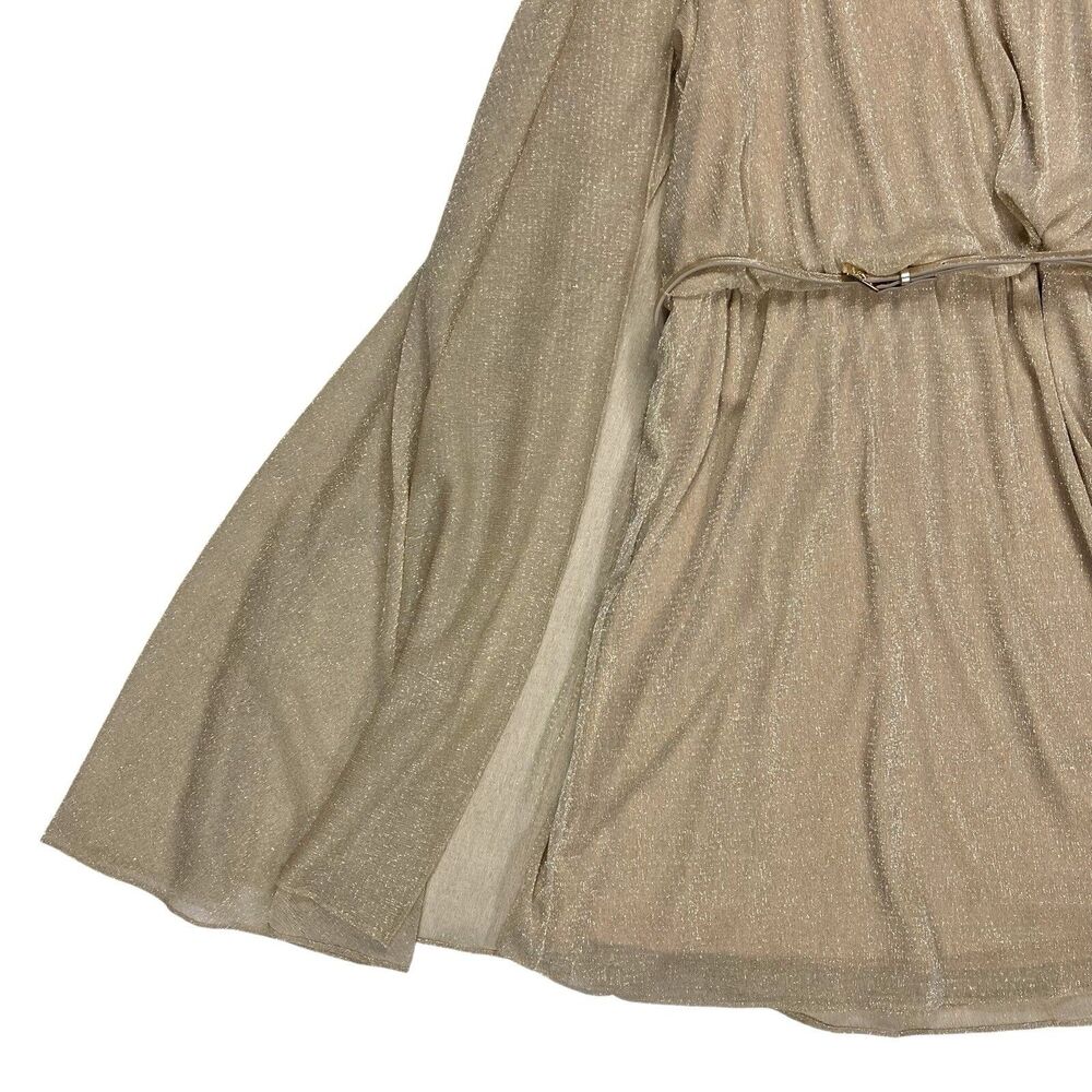 Gold Sheer Cape Sparkle Dress - Women - Picture 4 of 16